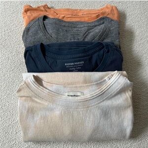 Bundle of 4 Richer Poorer T-Shirt Set in Orange, Gray, Navy, and Cream